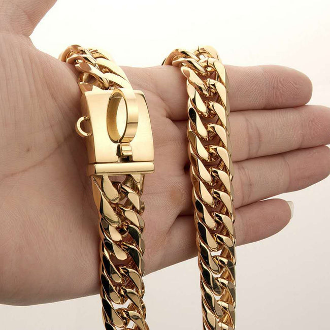 Gold Stainless Steel Necklace Collar