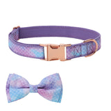 Simple Bow Pet Collar Set