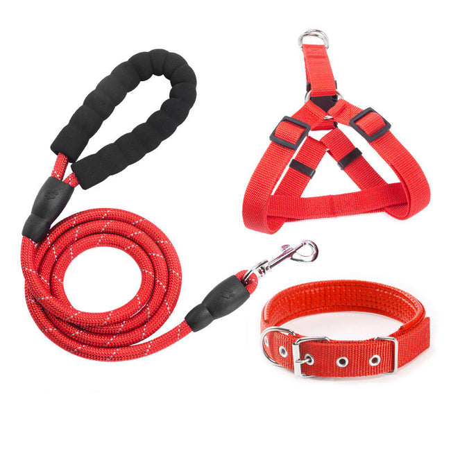 Reflective Pet Leash Collar Set