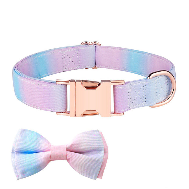 Simple Bow Pet Collar Set