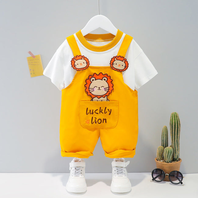 Cartoon Short-sleeved Overalls Clothing