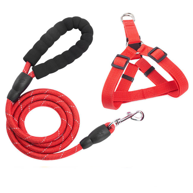 Reflective Pet Leash Collar Set