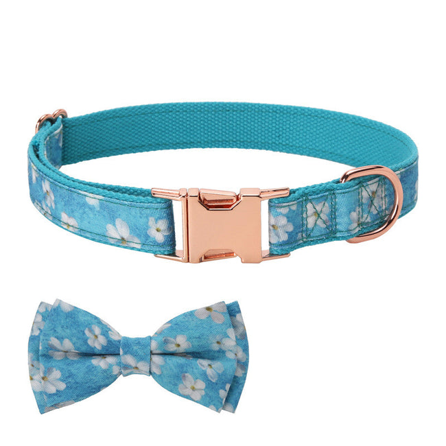 Simple Bow Pet Collar Set
