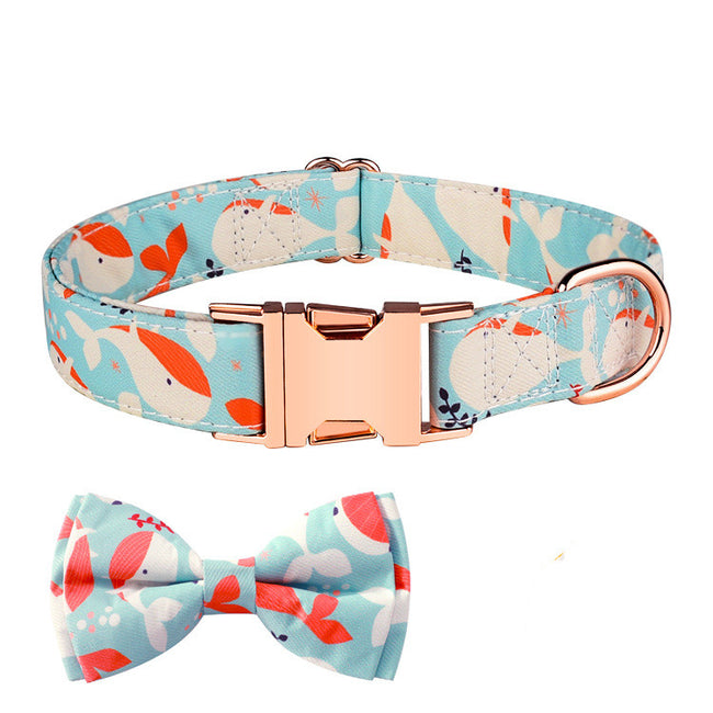 Simple Bow Pet Collar Set