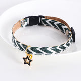 Striped Bell Adjustable Pet Collar