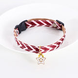 Striped Bell Adjustable Pet Collar